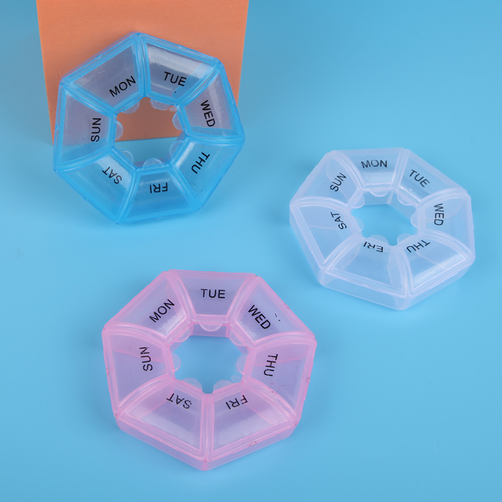 7 Grids Portable Weekly Pill Box Storage Container Mini Medicine Organizer Tablet Dispenser Splitters