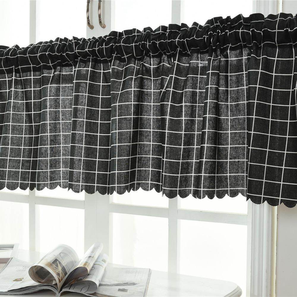 Womdee Kitchen Window Curtains Farmhouse Window Valance Half