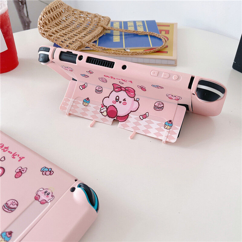 Nintendo Switch/Switch OLED Case Soft Pink TPU Protective Case Cover Cartoon Anti-Scratch Casing Nintendo Switch/Switch OLED Case