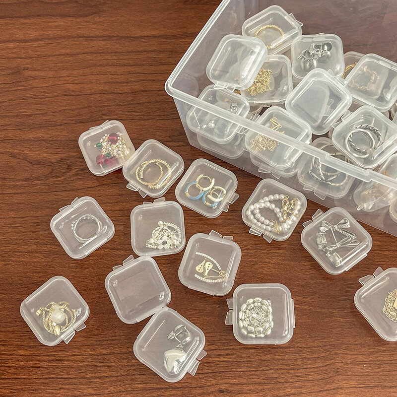 30PCS For Finishing Case Box Storage Jewelry Earrings Packaging Square Small Boxes