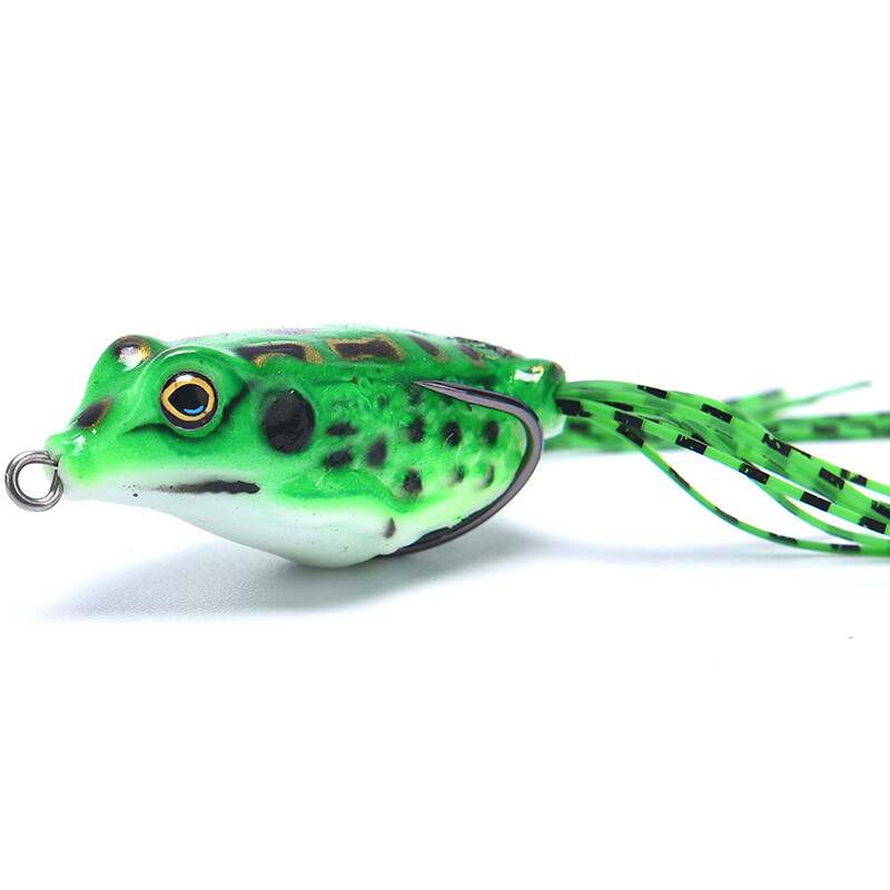 Moito Frog Soft Fishing Lure Double Hooks Artificial Bait Frog Tool