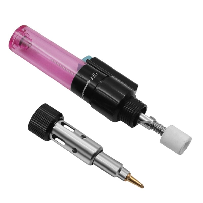 Butane Soldering Iron Pen Type Cordless Gas Soldering Iron Kit Adjustable Temperature Solder Iron Pen for Outdoor Use