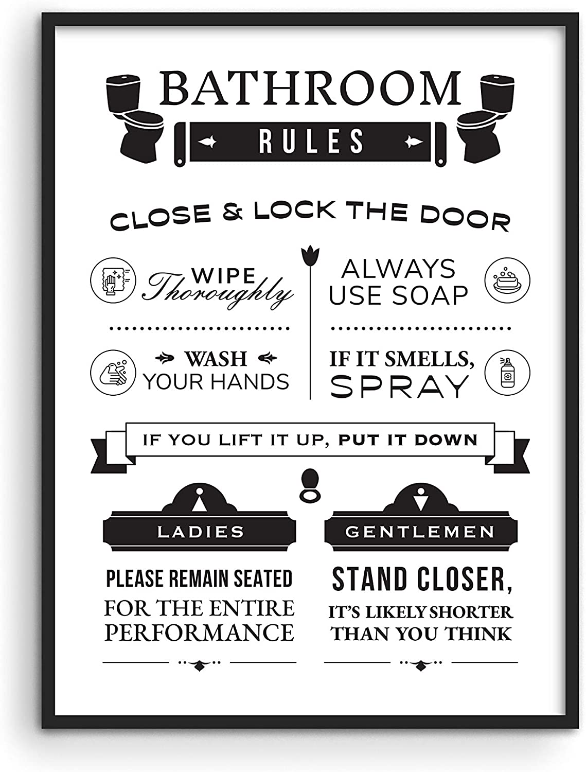 Funny Bathroom Decor Bathroom Signs By Haus And Hues Funny Bathroom