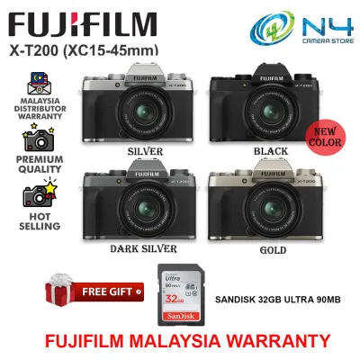 FUJIFILM XT200 X-T200 with Lens XC15-45mm (Original Fujifilm Malaysia Warranty 1 Year)