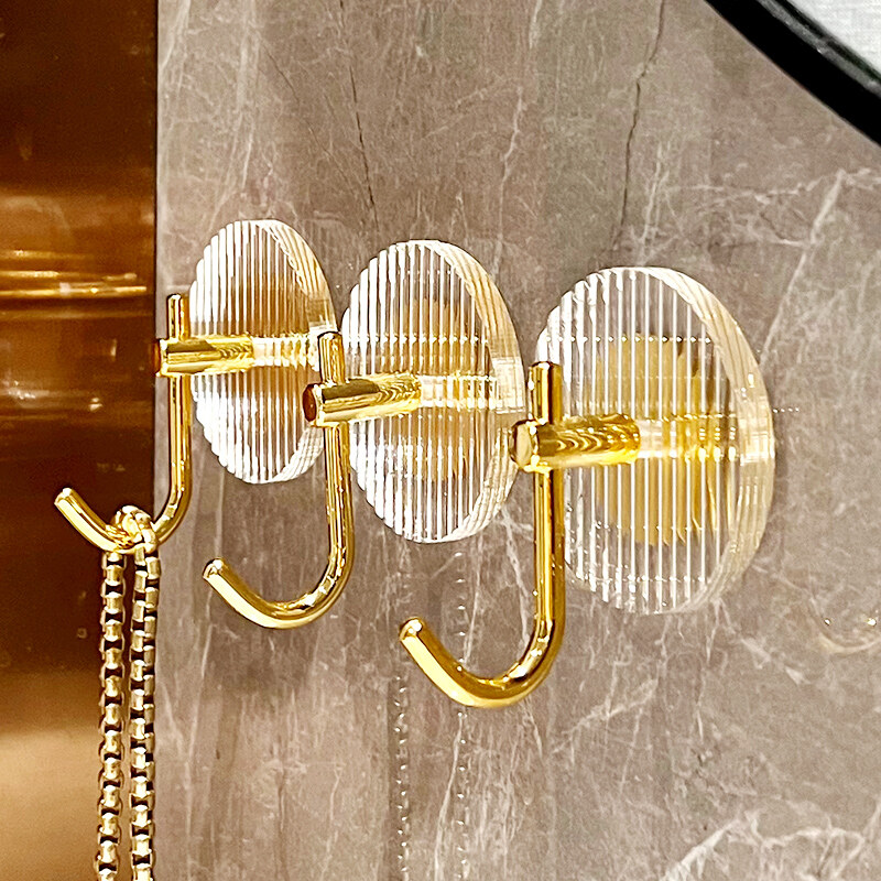 Luxury Wall Hook Self Adhesive Bathroom Kitchen Hooks Strong Adhesive Door Hook