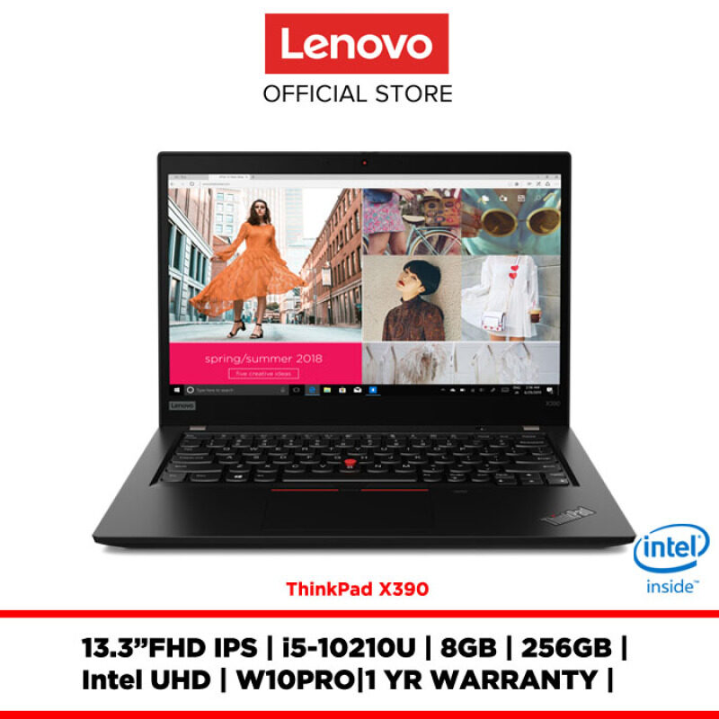 Lenovo Notebook Laptop ThinkPad X390 Black 20SCS02X00 13.3FHD IPS/I5/8GB/256GBSSD/INTEL UHD/W10PRO/1YRWRTY Malaysia