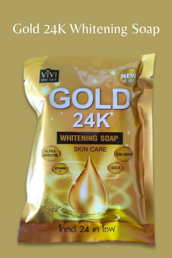 Gold 24K Whitening Soap / Gold 24K Melasma Serum by Vivi Skin Care