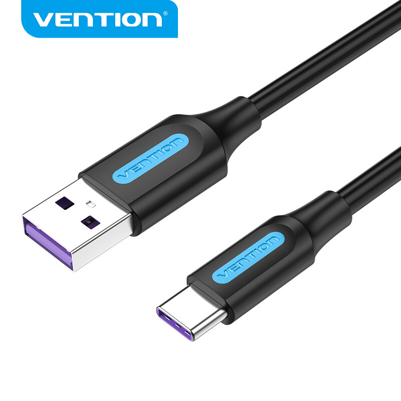 Vention cáp usb-c 5a cho huawei p40 pro mate 30 p30 pro supercharge 40w sạc nhanh cáp sạc usb-c cho dây điện thoại