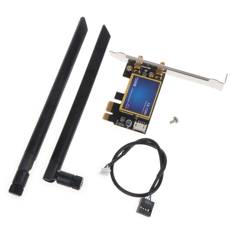 Pcie 7265ac network card 2.4ghz/5ghz 867mbps wireless bluetooth-compatible 4.2 wifi card adapter support for windows 7/8