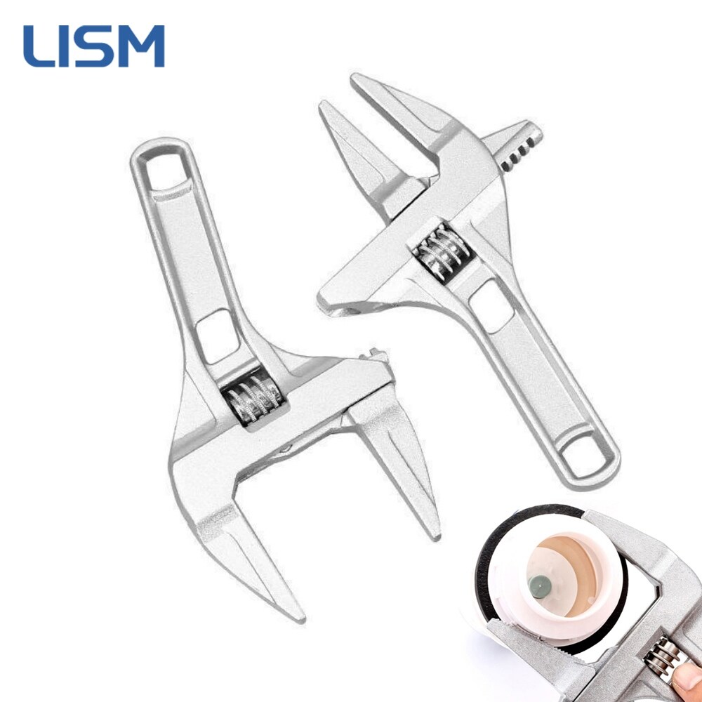 【hot】 Multi function Sanitary Wrench Aluminium Alloy Short Handle Large Opening Wrenches Universal Spanner Repair Tool for Water Pipe