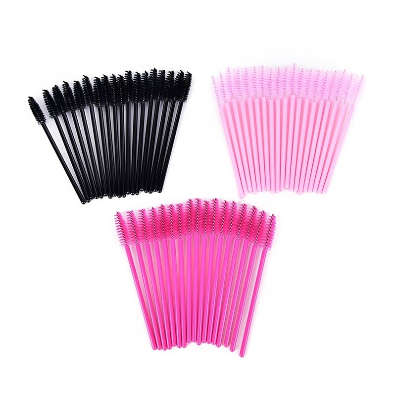 Lgj 50 Con Dùng Một Lần Mi Chải Mi Mascara Hoa Dây Applicator Spoolers Dụng Cụ Trang Điểm
