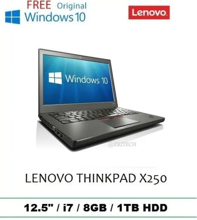 Lenovo Thinkpad X250 Laptop Intel Core I7 5th Gen 8gb Ram 1tb Hdd 12 5 Inch Hd Lazada