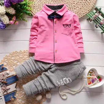 infant boy pink shirt