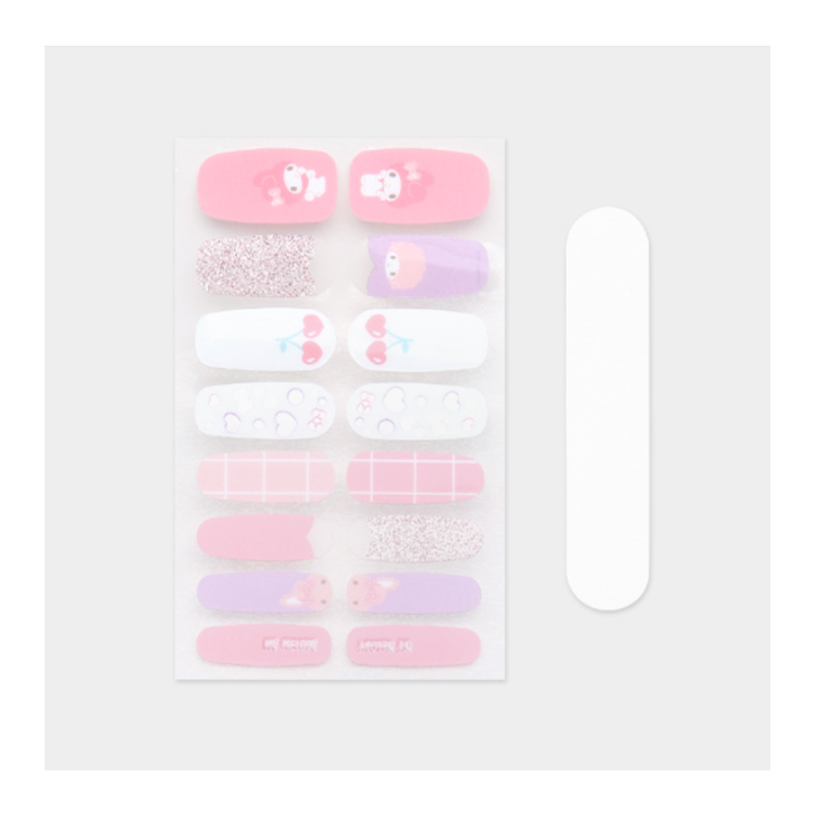 [Daiso] Hello Kitty/dải móng gel My Melody 16P