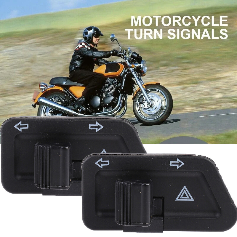 Motorcycle Modified 3-Pin Turn Signal Signal Start Double Flash Switch Button Is Suitable for Electric Vehicle Replacement Installation