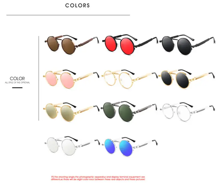 round metal frame sunglasses