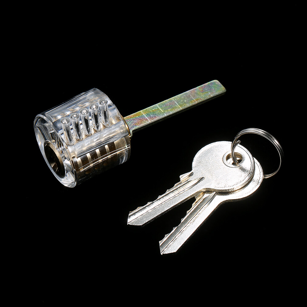 8 PCS Visible Practice Lock Set Transparent Padlock Tubular Lock Picking Training Locksmith Tools Lockpicking Set for Beginners Professionals Kids