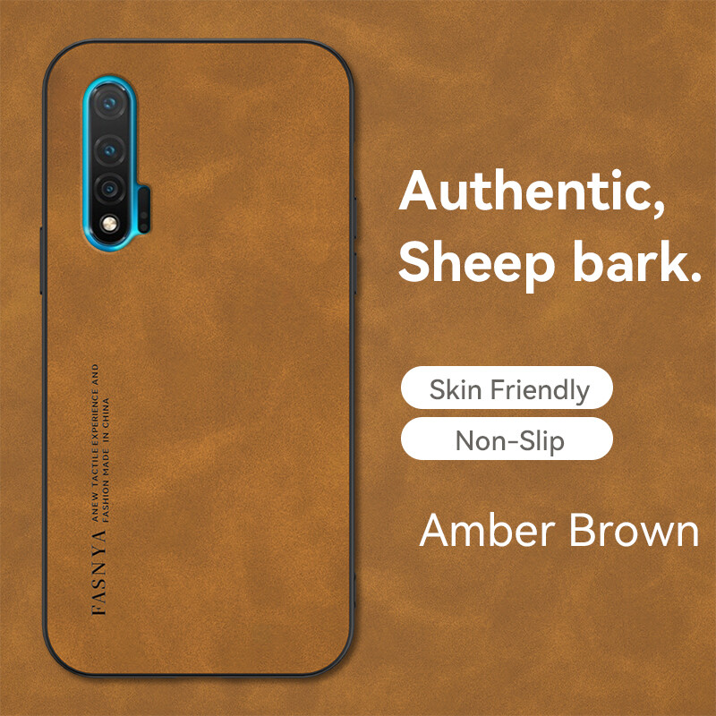 For Huawei Nova6 Case Luxury Leather Texture Shockproof Phone Cover Huawei Nova6SE TPU Soft Casing