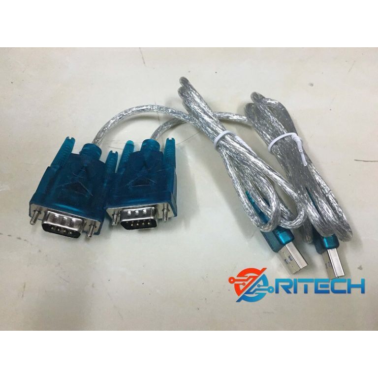 Combo 2 chiếc cáp chuyển đổi usb to rs232 cổng com 9 chân hl-340 cáp đực