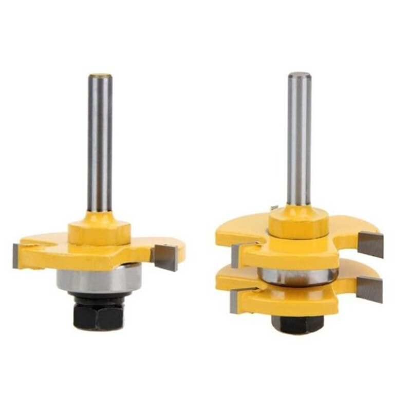 2 Chiếc/Cái/bộ Mũi Phay Lưỡi & Rãnh 3/4 Cho Dụng Cụ Chế Biến Gỗ