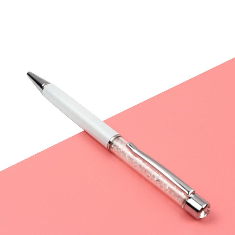 5Pcs/Lot GENKKY Ballpoint Pen Gift Luxury Crystal Pen Big Diamond On Top For Students Crystalline Lady Ballpoint Pen Stationery