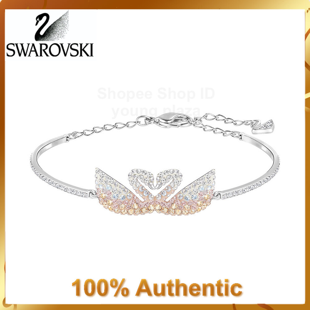 Swarovski iconic swan gradient color swan fashion bracelet jewelry valentine's day gift