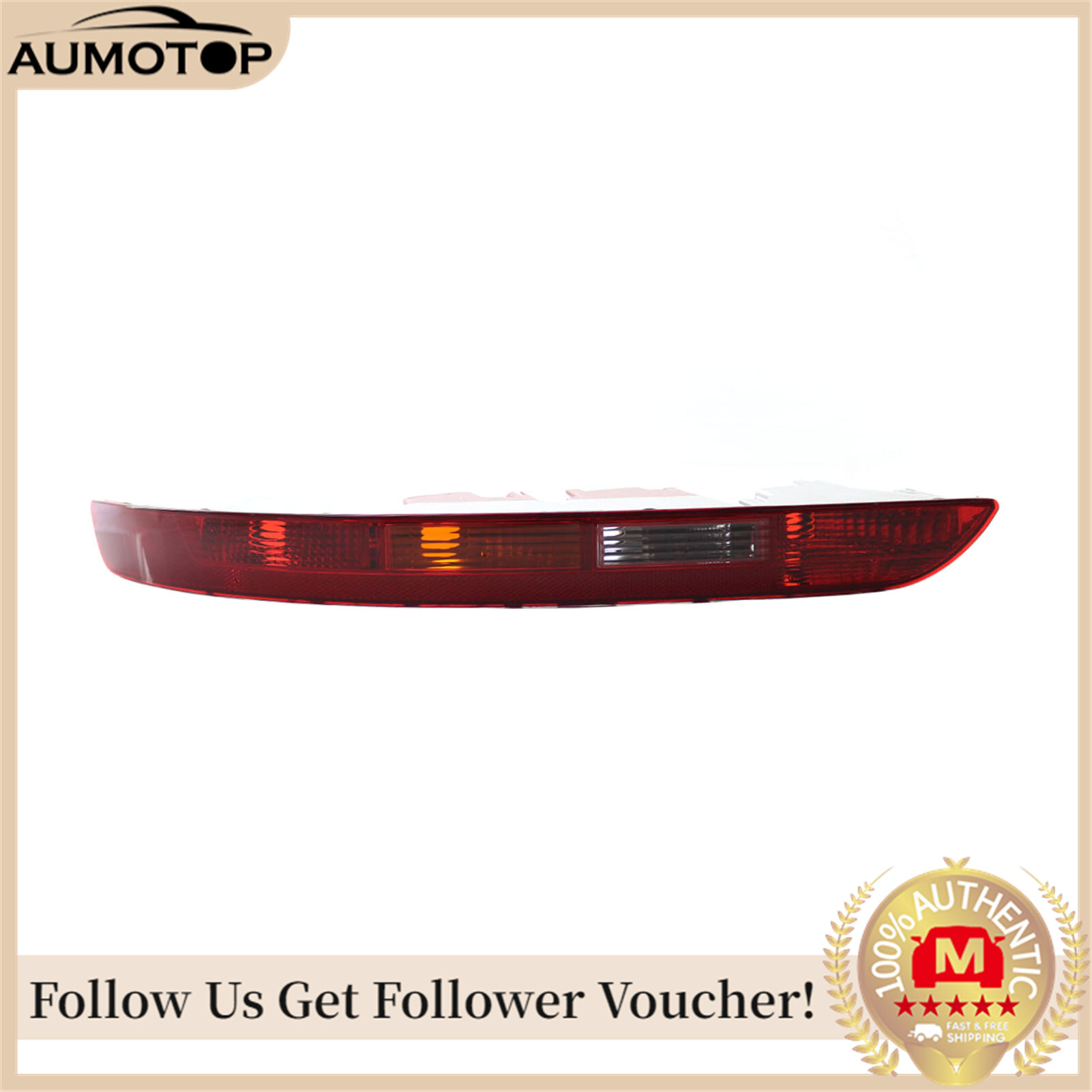 Rear bumper tail light reflector lamp left red lens replacement for audi q5 2009-2017 american version without bulb oem 8r0945095b no cable