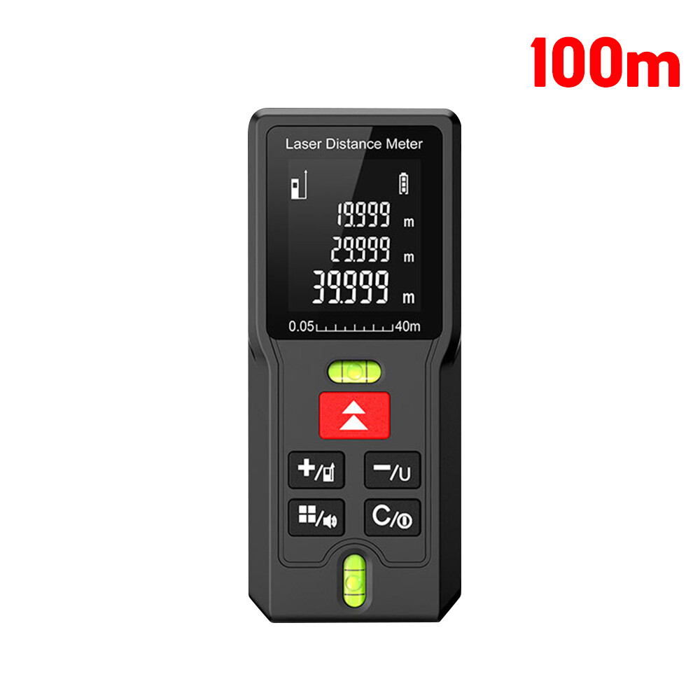 VOKTTA Laser Measure Laser Distance Meter 40-100M Portable Digital Measure Tool Range Finder with Backlit LCD Display