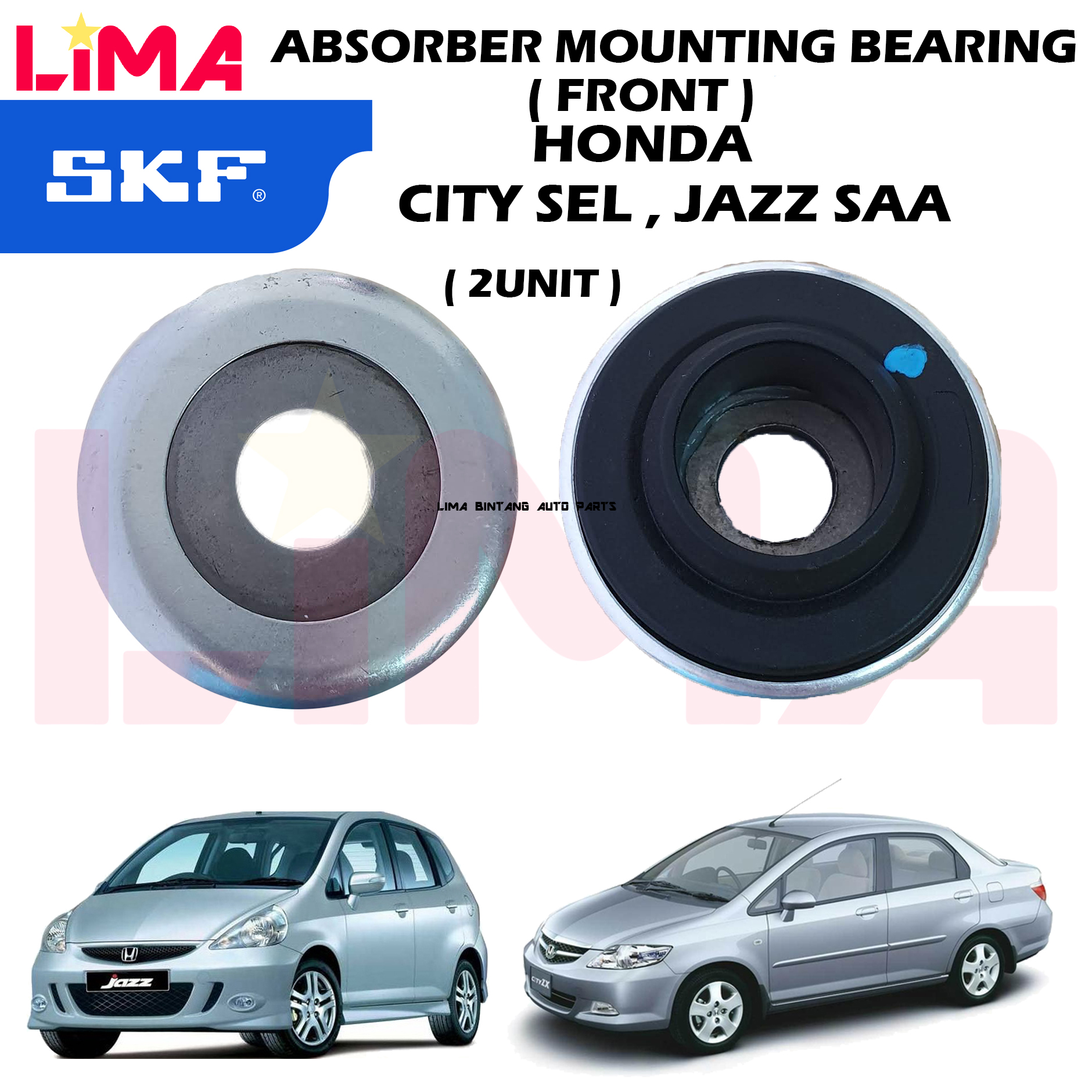 Honda City Sel Jazz Saa Front Absorber Top Mounting Bearing Strut Mount Bearing 2pcs Skf Original Lazada