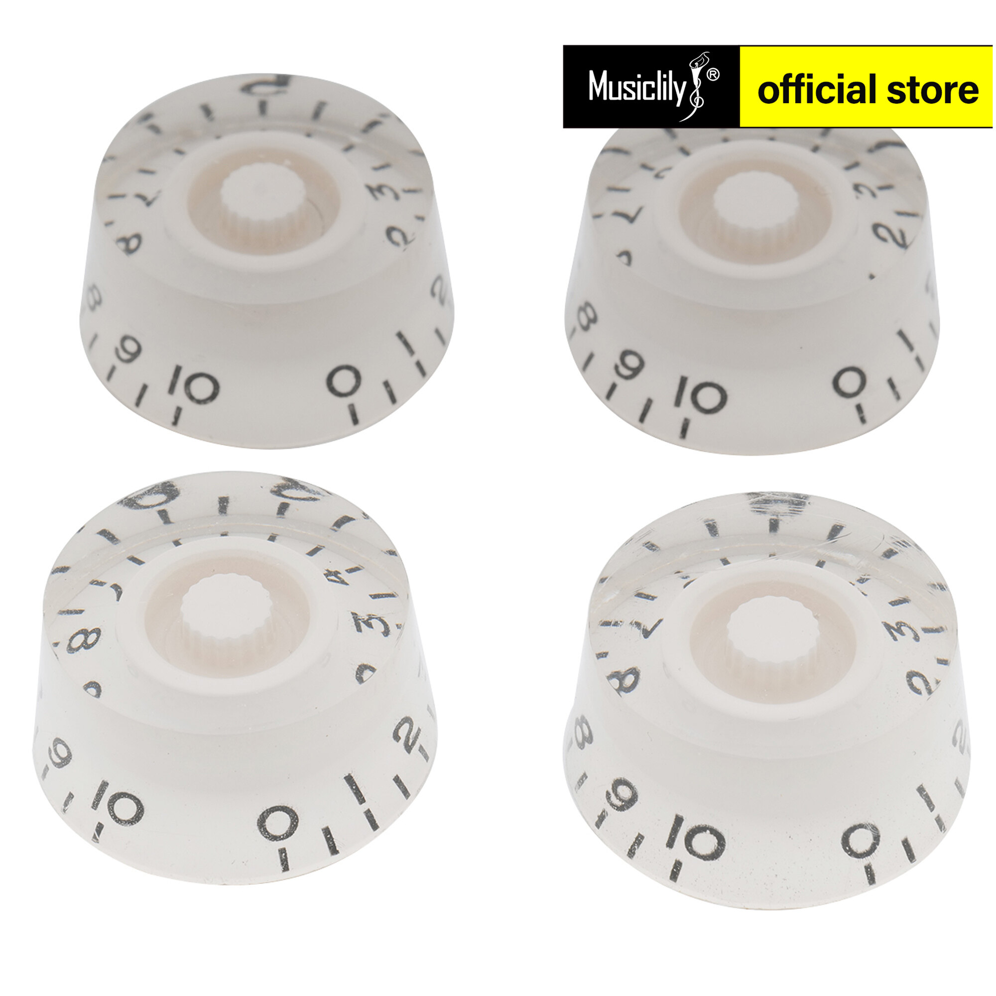 Musiclily Basic Metric Coarse 18-Spline Speed Control Knobs for Epi Les Paul Style Electric Guitar Split Shaft Pots