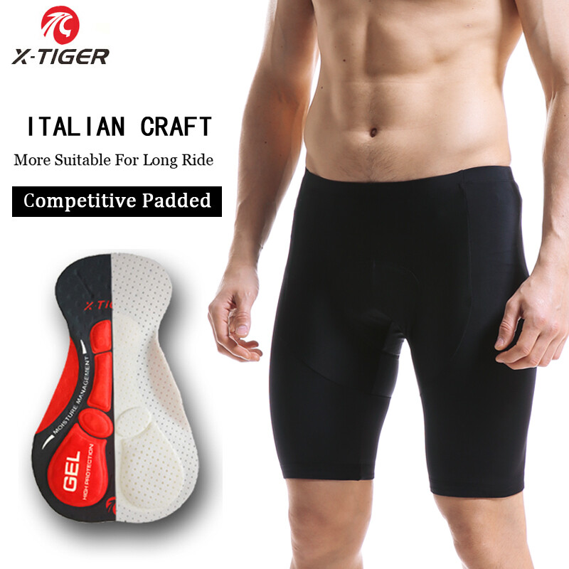 X-TIGER Pro MTB Cycling Shorts With 5cm Italy Grippers Lightweight Short Pant High-Density 5D GEL Pad For Long Time Ride
