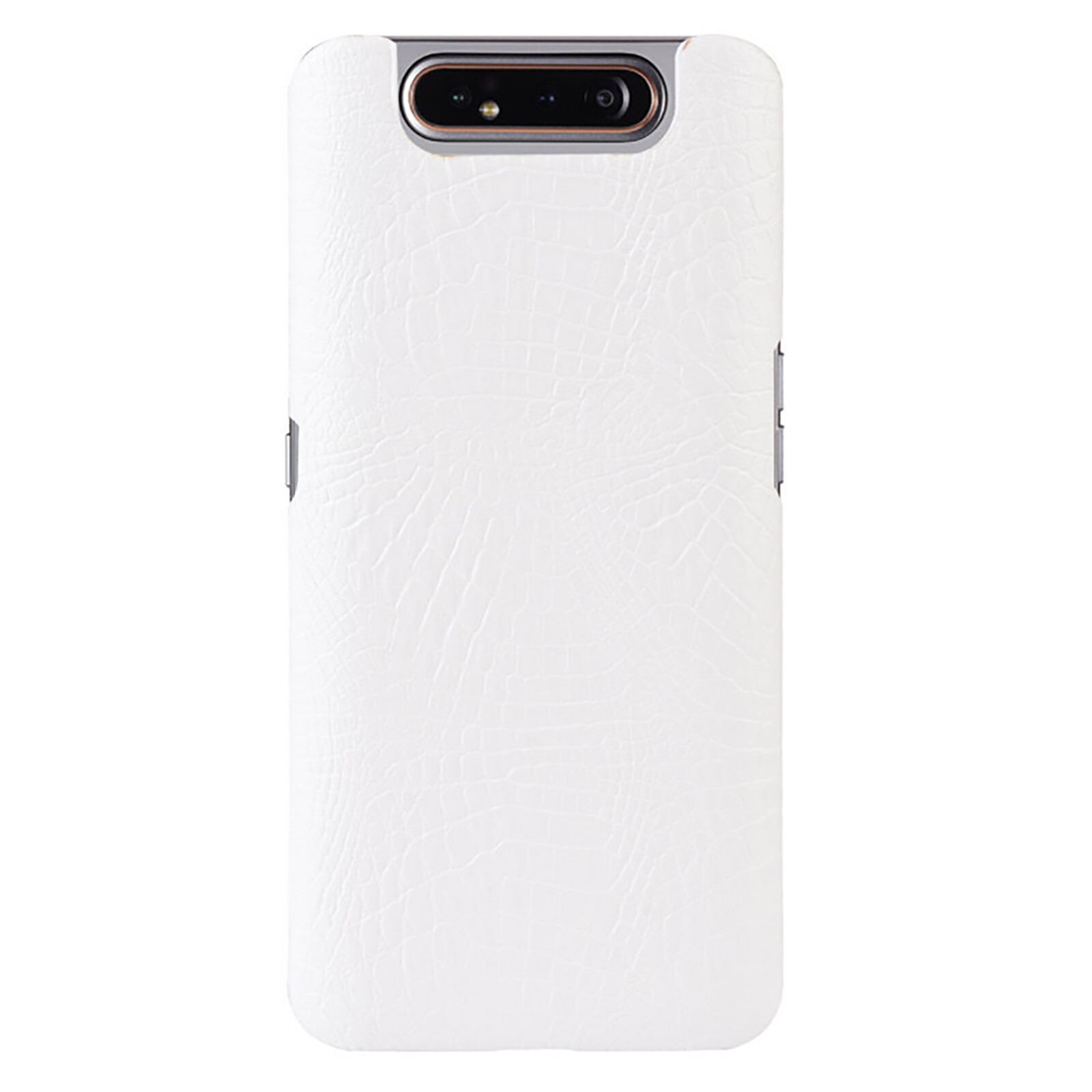 Retro Leather Phone Protective Case Crocodile Pattern Back Cover Solid Color Shell for Samsung Galaxy A80/A90 Phone