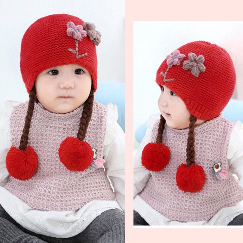 infant girl knit hats