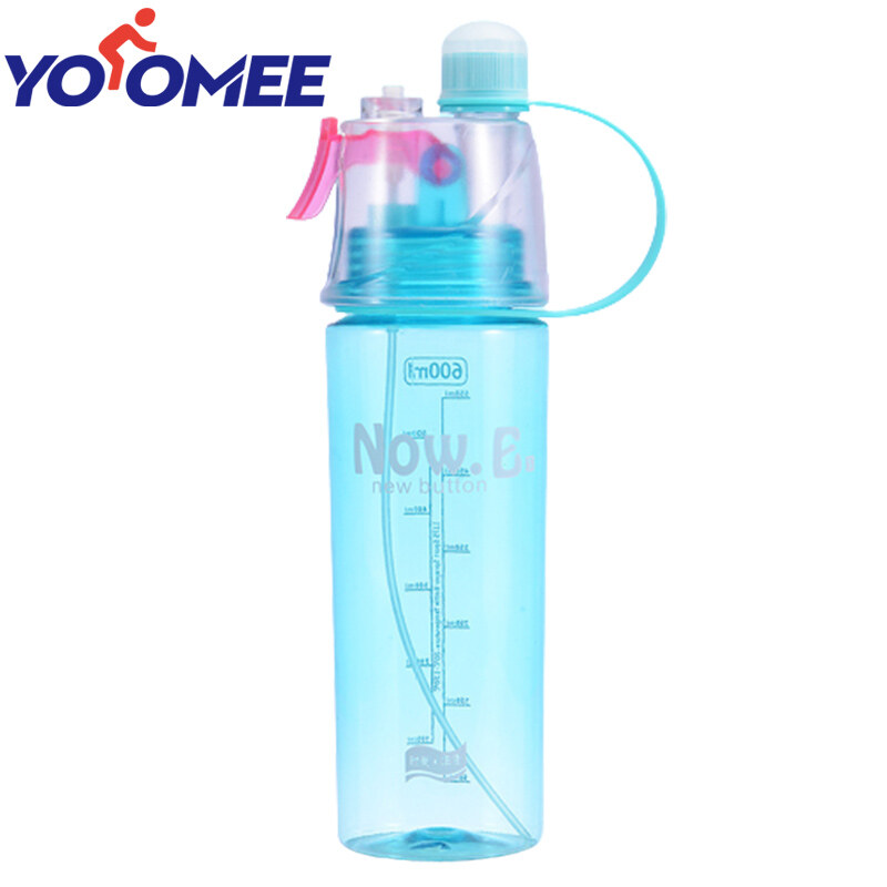 Yoomee Sports Water Bottle Outdoor Leisure Cup Plastic Large Capacity Sports Spray Water Bottle Men Women Kids Student Protable Bottle