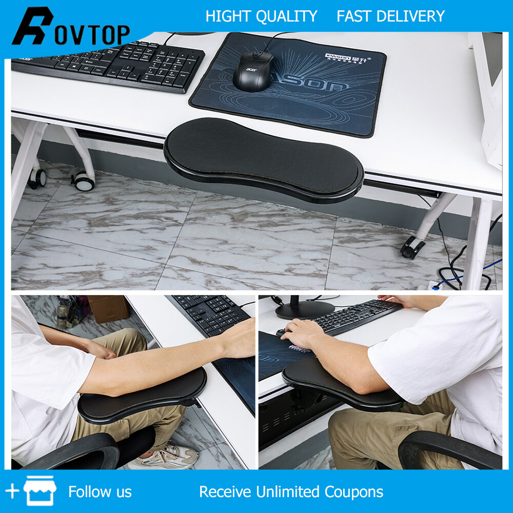 Rovtop Hỗ Trợ Cánh Tay Máy Tính Kẹp Bàn Để Bàn Miếng Đệm Cổ Tay Chuột
