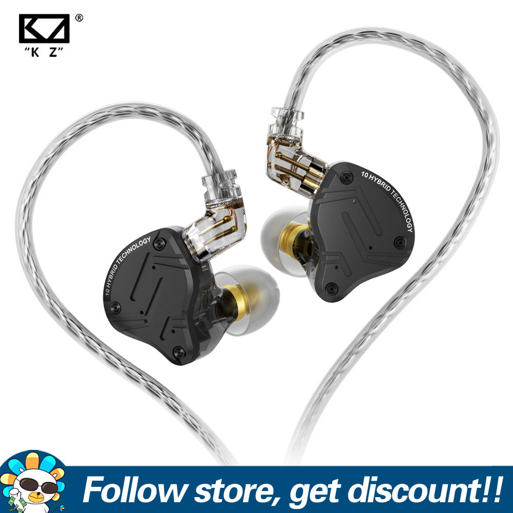 KZ ZS10 Pro X Earphones Hybrid Metal Headset Music IEM Headphones HiFi Bass In Ear Wired Earbuds Sport Noise Cancelling Earbuds Running Sports Gaming Earphone Detachable Cable Wired Monitors For Smartphones Tablet Laptops Computers
