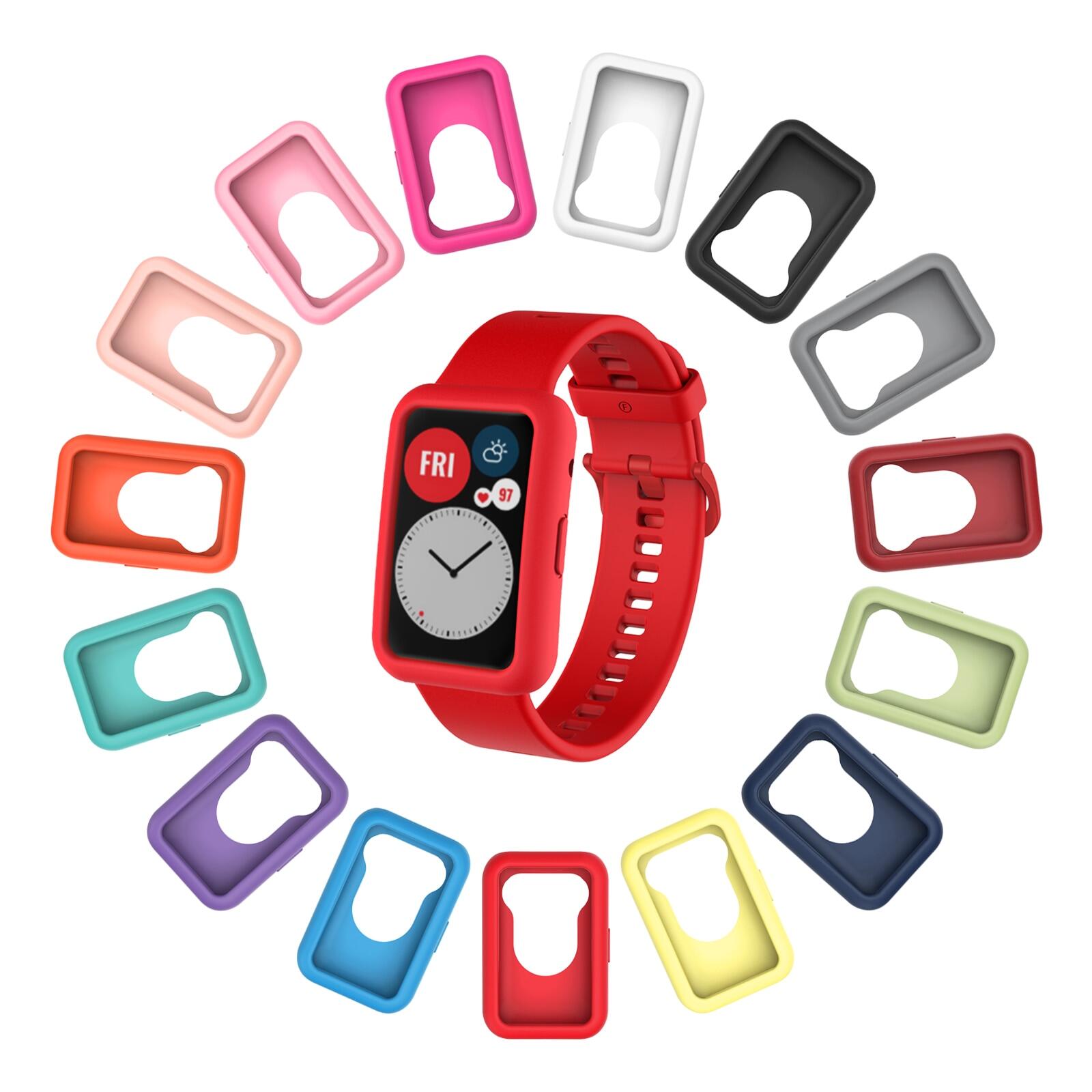 Soft Protector Case Cover for Huawei Watch Fit Edge Frame Shell Protect Bumper for Huawei Smart Watch Fit Silicone Case