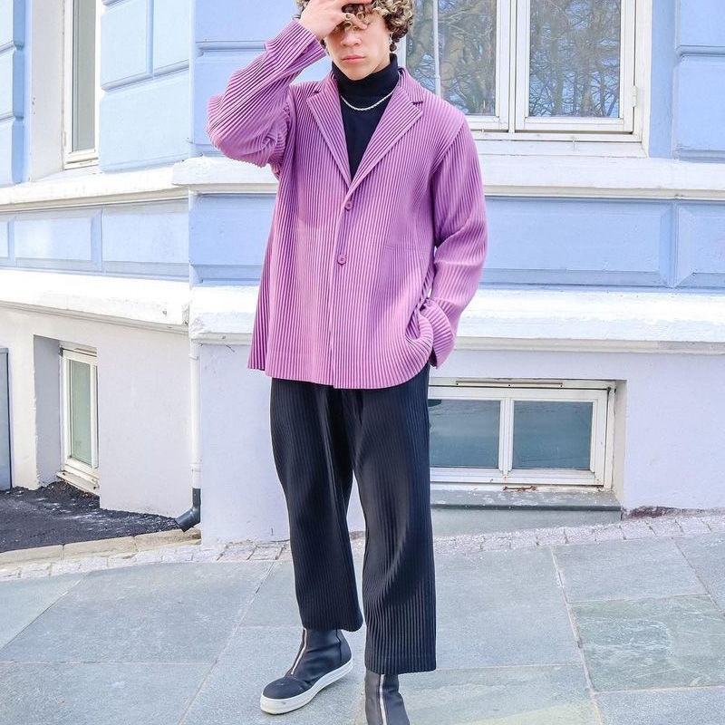 ✤♛ Issey Miyake The original Issey arihiro Miyake JD201 fold blazer hang down leisure suit men's suits