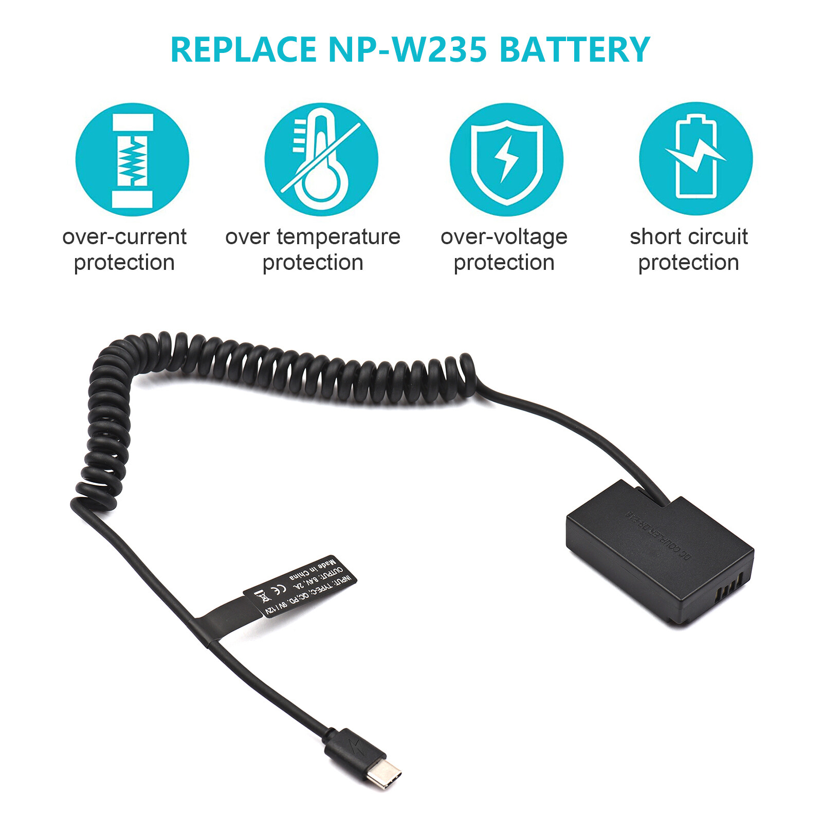 Type C to DR-E18 DC Coupler LP-E17 Dummy Battery Replacement for Canon RP  EOS 77D 200D 250D 750D 760D 800D 850D Rebel T6S T6i T7i T8i SL2
