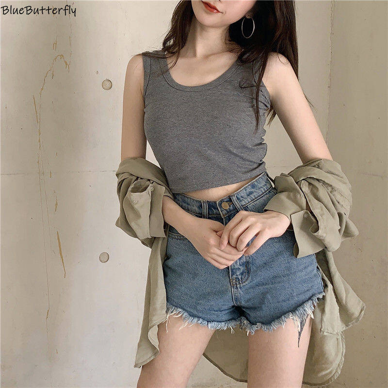 Áo Dây Đai Mùa Xuân Và Mùa Hè  Áo Hở Eo Thể Thao Mặc Trong Và Ngoài Không Tay Bó Sát Cho Nữ