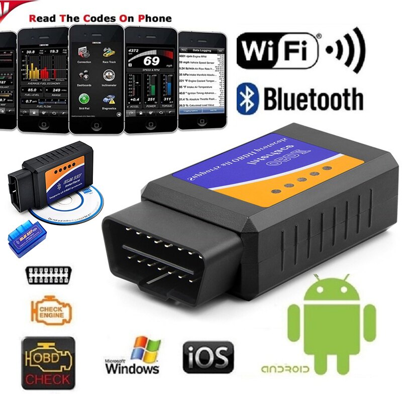 2022 Advanced WIFI Bluetooth OBDII OBD2 ELM327 Car Diagnostic Scanner Code Reader For iOS&Android