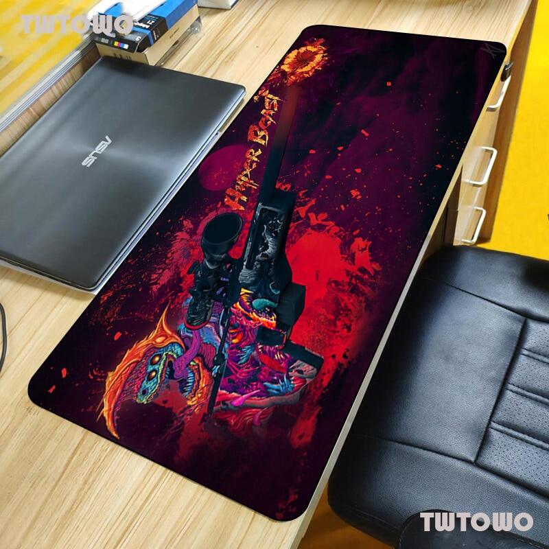 Large Gaming Mouse Pad CSGO Gamer Locking Edge Rubber Keyboard Mice