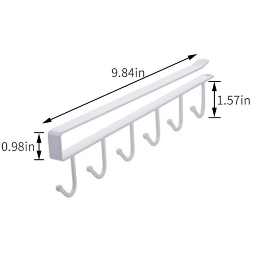 1 Chiếc Giá Để Cốc Tủ Chén Bằng Kim Loại Đa Năng Giá Móc Treo Giá Để Cốc