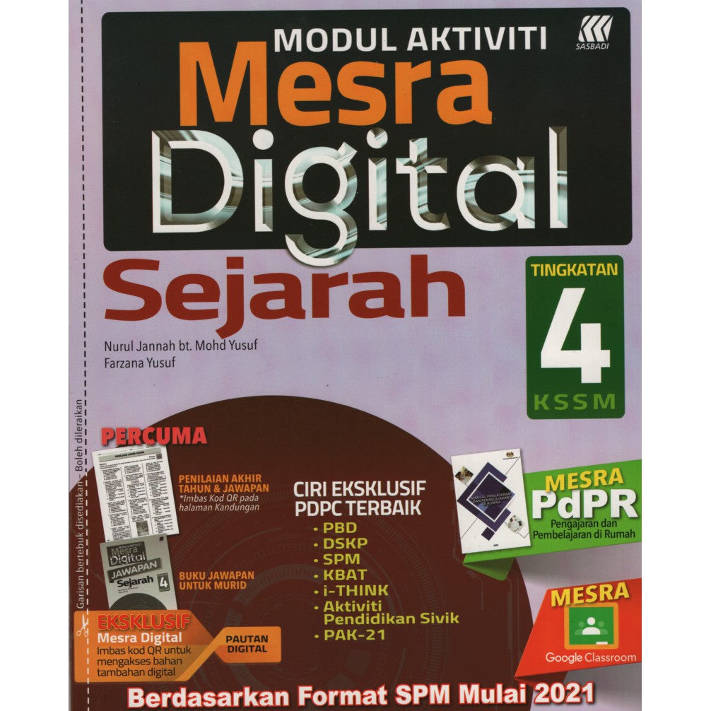 Modul Aktiviti Mesra Digital Sejarah Tingkatan 4 Lazada