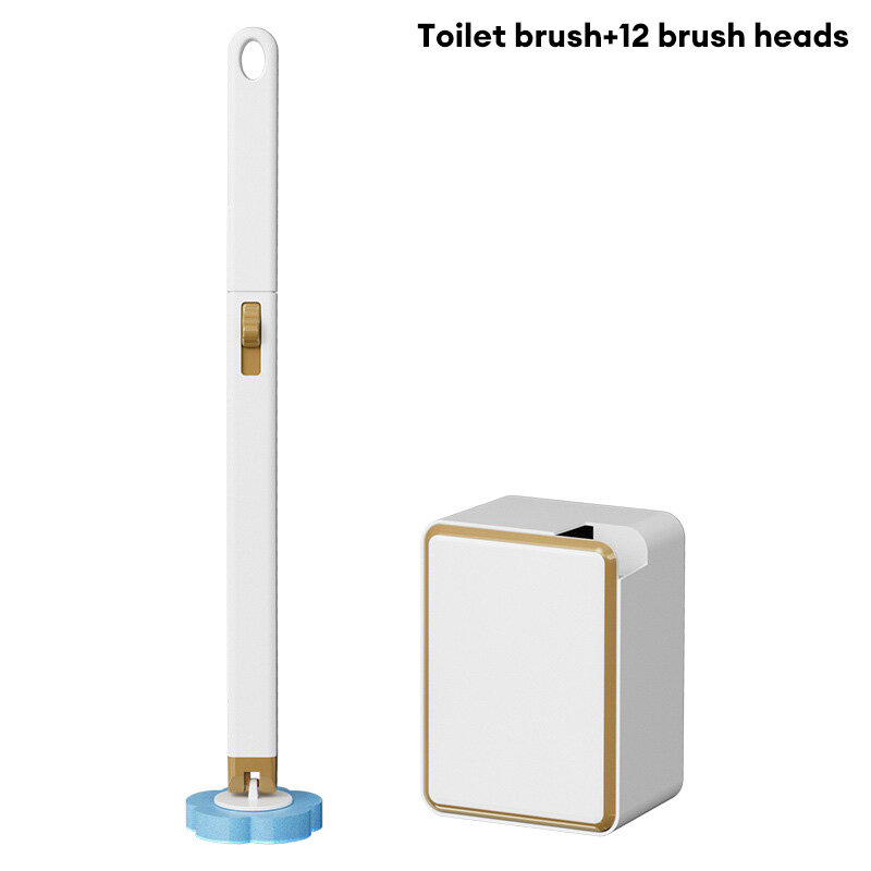 Disposable toilet brush set comes with cleaning liquid, toilet wall-mounted toilet brush, disposable toilet cleaning brush
