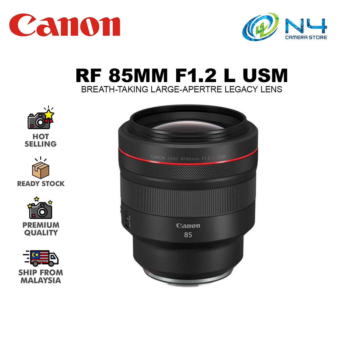 Canon Rf 85mm F1 2l Usm F1 2 L Usm 85mm F1 2l Usm Ds Portrait Lens New Arrival Lazada