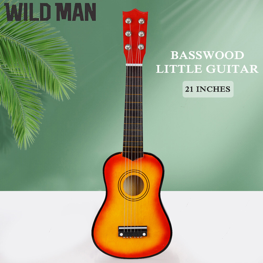 21 inch Portable Mini Guitar 6 Strings Ukulele Kids Beginners Learning Toy