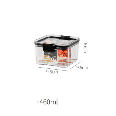 Konco Transparent Refrigerator storage box plastic sealed can Stackable household food storage box cereals nuts spices storage tank Kitchen Container Coffee beans Storage box Kitchen Organizers