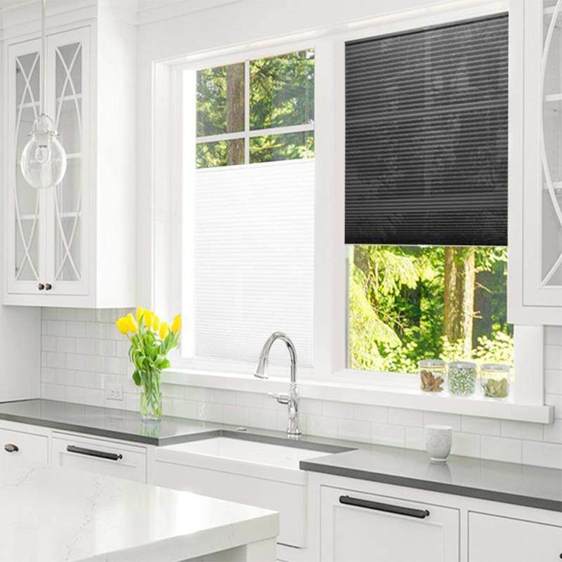 Rèm Cửa Xếp Ly Tự Dính, Tấm Chắn Sáng Tấm Che Nửa Phòng Tấm Màn Cửa Sổ