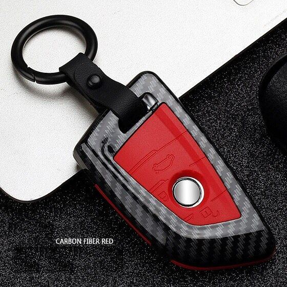 Carbon Fiber Car Key Cover Case For BMW 1 2 3 4 5 6 7 Series E90 F30 F34 X5 X6 3